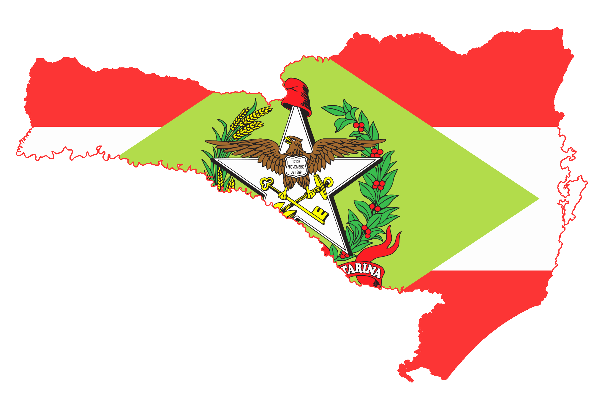 Mapa de Santa Catarina